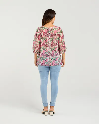 Model wearing Rose Garden Ariel Top By Seduce Available at Beetees Nelson